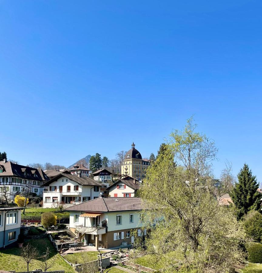 Ferienwohnung Studio Bahnhof Spiez Exterior foto